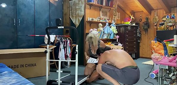 Big tit blonde wife takes it in all of her holes
